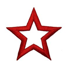 a red star is shown on a white background