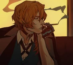 is artist @mthrmakkar on telegram Uwu Pfp, Chuuya Fanart Pfp, Chuuya Nakahara Pfp, Chuuya Icon Fanart, Chuuya Official Art, Chuuya Nakahara Fan Art Icon, Chuuya Cute Fanart