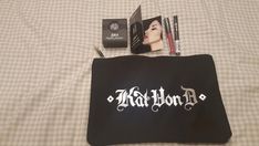 Kat Von D Gift Set, New, Mother Lipstick, Setting Powder, Trooper Eyeliner, Bag Kat Von, Kat Von D, Setting Powder, Eyeliner, Health And Beauty, Reusable Tote Bags, Gift Ideas