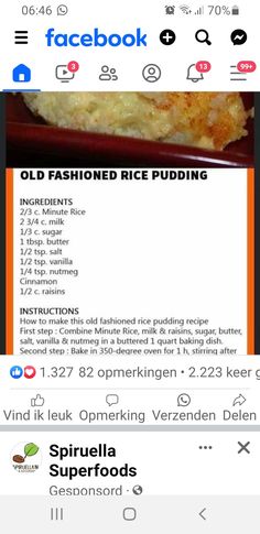 an image of food that is on the app for people to see them in their facebook page