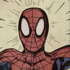 spider - man from the animated movie, which appears to be drawn in half color