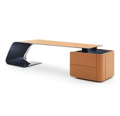 an office desk with a wooden top and metal legs on the bottom, in front of a white background