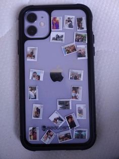 an iphone case with many photos on it