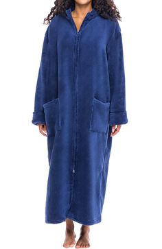 Navy Blue Mystic Clothing, Womens Robe, Plush Robe, Robes For Women, Soft Robes, Lounge Robes, Women's Robe, Fleece Pajamas, Wearable Blanket