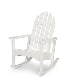 a white rocking chair on a white background