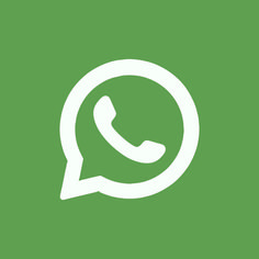 the whatsapp icon is shown in white on a green background with an arrow pointing up