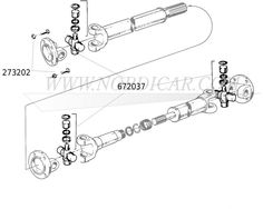 the diagram shows the parts for the front axle and suspensions, which are also attached to