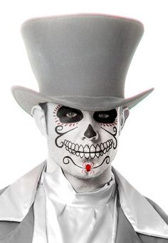 day of the dead costumes | Home >> Accessories >> Halloween Masks >> Day of the Dead Mens Mask Groom Hat, Skeleton Face Paint, Muertos Makeup, Dead Makeup, Mascaras Halloween, Skeleton Face, Sugar Skull Makeup, Halloween Tattoo, Halloween Men