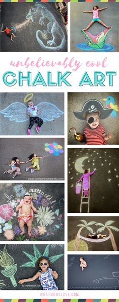 chalk art project for kids to draw and paint