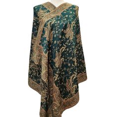 Women's Vintage Jacquard Cashew Print Bohemian Style Long Tassel Scarf, Perfect For Daily Wear, Travel. It's So Soft And Comfortable. Color: Royal Green Type: Scarf Composition: 55% Acrylic, 45% Viscose Material: Woven Fabric Bohemian Green Pashmina Shawl In Traditional Drape, Green Jamawar Shawl, Green Bohemian Pashmina Shawl, Bohemian Green Pashmina Shawl, Royal Green, Tassel Scarf, Cashew, Bohemian Style, Woven Fabric