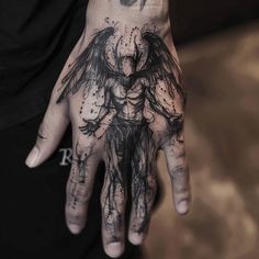 Fantastical Small Hand Tattoos Tattoo Outlines Hand Tattoo Piece, Constilation Tattoo Hand, Simple Hand Tattoos Men, Hand Tattoos Dark, Emo Tattoos For Guys, Dark Sleeve Tattoo Men, Line Tattoo Hand, Gothic Art Tattoo, Dark Art Tattoo Ideas