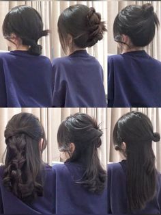 Short Hair Inspired, Japanese Updo, Xiaohongshu Hairstyle Tutorial, Mid Length Hairstyles Updo, Xiaohongshu Hair, Xiaohongshu Hairstyle, Cute Simple Hairstyle, Hairstyles For Short Wavy Hair, Xiaohongshu Outfits