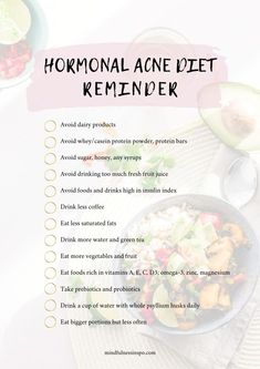 hormonal acne diet Acne Free Diet, Acne Diet Plan, Anti Acne Diet, Hormone Nutrition, Clear Skin Diet, Foods To Balance Hormones