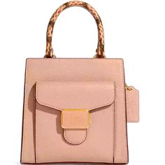 Sold Out From Coach Store Python Leather Accents Handles As Well Duality Of Crossbody As Well Handles Gorgeous Shell Pink Color Sooo Gorgeous In Person In Original Packaging Definitely A Headturner For Sure Some Reviews Included In Photos Pink Leather Shoulder Bag For Work, Coach Textured Leather Rectangular Satchel, Coach Rectangular Textured Leather Satchel, Coach Square Leather Bag, Trendy Coach Leather Satchel, Coach Store, Stuffed Mini Peppers, Shell Pink, Leather Accents