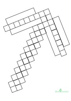 the letter f is made up of squares and lines, as well as an arrow