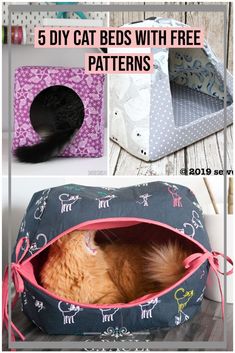 cat beds with free patterns and instructions