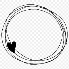 a black and white circle with two hearts in the center, on a transparent background