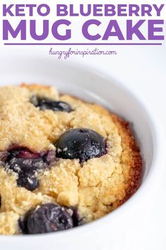 a close up of a bowl of food with blueberries