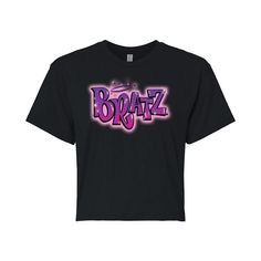 Update your casual style with this Juniors' Bratz Airbrush Logo Cropped Tee. Update your casual style with this Juniors' Bratz Airbrush Logo Cropped Tee. FEATURES Short sleeves CrewneckFABRIC & CARE Cotton Machine wash Imported Size: Medium. Color: Black. Gender: female. Age Group: kids. Pattern: Graphic. High Neck Tank Top, Raglan Tee, Boyfriend Tee, Oversized Tee, Cropped Hoodie, Crop Tee, Casual Style, Short Sleeve Tee, Short Sleeves