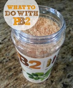 what to do with pb2 powder in a jar on a granite countertop