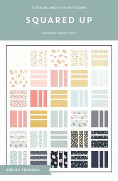 the pattern book features different patterns and colors