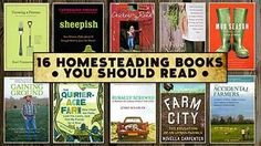 a collage of books with the title 16 homestading books you should read