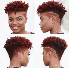 Fro Hawk, Undercut Ideas, Short Natural Haircuts, Mohawk Styles, Lil Mama, Mom Hair, Shaved Hair Designs