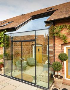 Glass Porch, Garden Room Extensions, Glass Extension, Room Extensions, Roof Extension, Glass Room, Glass Walls, Glass Roof