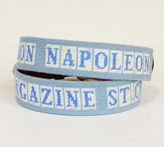 New Orleans Street Tile Needlepoint Belt New Orleans Street, Needlepoint Belt, Needlepoint Belts, St Charles, Needle Point, Junk Drawer, Brass Buckle, Your Outfit, New Hobbies