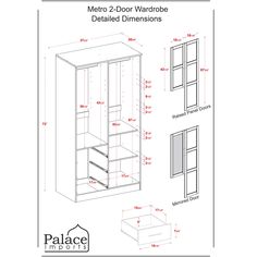 the diagram shows how to measure and draw cabinets