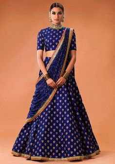 Beautiful Lehengas, Choli Blouse Design, Choli Blouse, Blue Lehenga, Half Saree Designs, Salwar Kamiz