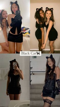 #kittycat #cat #catgirl #halloween #halloweencostumeideas #costumes #costumesforwomen Cat Corset Costume, Halloween Cat Woman Costume, Cat Costumes Women Halloween, Black Cat Costumes Women, Black Cat Outfit Halloween, Black Cat And Witch Costume, Cat Costume Black Women, Cute Work Halloween Costumes For Women, Black Cat And Golden Retriever Costume