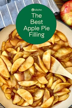 the best apple pie filling in a pan