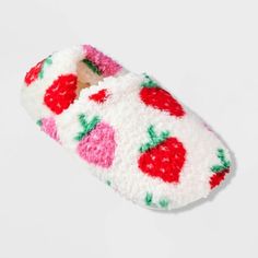 Strawberry Prints, Strawberry Boutique, Strawberry Clothing, Toe Slippers, Comfy Slippers, Red S, Strawberry Print, Slippers Cozy, Cute Comfy Outfits