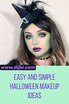 Witch Makeup For Work, Witch Make Up Halloween Simple, Witches Make Up For Women, Easy Kids Witch Makeup, Kids Halloween Witch Makeup, Half Witch Face Makeup, How To Paint A Witch Face, Witchy Makeup Halloween Easy, Good Witch Makeup Ideas