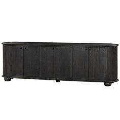 the sideboard is made from wood and has four doors, two drawers and one door