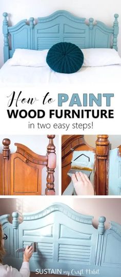 how to paint wood furniture in two easy steps