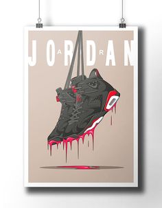 Nike Trainer, Sneaker Posters, Nike Air Jordan 6, Sneaker Art, Air Jordan 6, Canvas Print Display