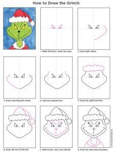 step by step instructions on how to draw an elf's head from the grin