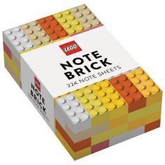 the lego note brick is in its box