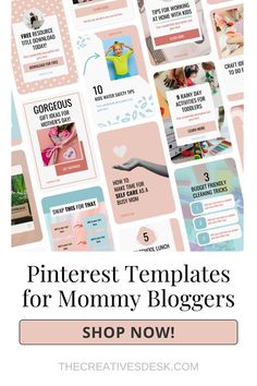 the pinterest templates for mommy bloggers to use on their blog page