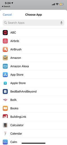 an iphone screen showing the settings and options for different app store items, including apps