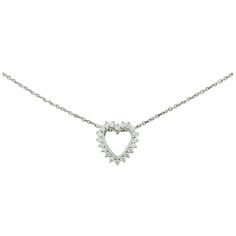 The Classic Diamond Heart Necklace in White Gold Twenty Round Brilliant Cut Diamonds weighing 1.00 carats approximately From Betty White to Kim Karda.... (I can't even write the name) Celebrities and Regular Folk have Embraced this Classic Design GH VS1-SI1 Very Brilliant Betty White, Heart Necklace Diamond, Drop Necklace, Diamond Heart, Round Brilliant Cut Diamond, Round Brilliant Cut, Brilliant Cut Diamond, Round Brilliant, Heart Necklace