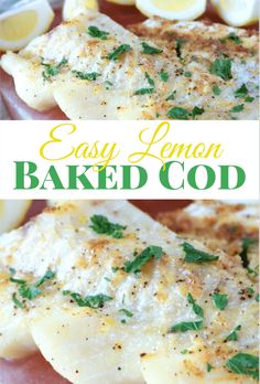 lemon baked chicken with parsley on top