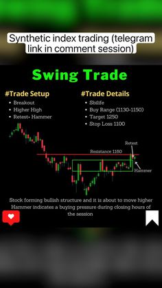 the swing trade indicator displayed on a cell phone