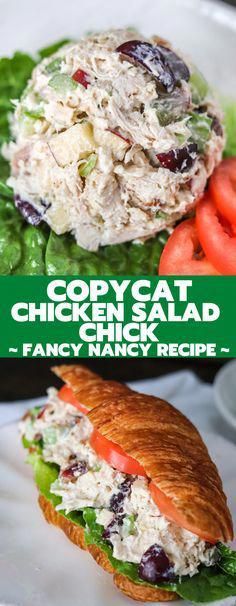 This chicken salad is filled with grapes, apples, pecans, and shredded chicken! It's identical to the Fancy Nancy Chicken Salad from Chicken Salad Chick! Fancy Nancy Chicken Salad, Chicken Salad Chick Recipe, Chicken Salad Chick, Ways To Cook Asparagus, Best Chicken Salad Recipe, Chicken Salad With Grapes, Make Shredded Chicken, Chicken Salad Recipe Easy, Meal Train Recipes