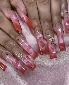 Airbrush Nails, Acrylic Nails Coffin Pink, Soft Nails, Gem Nails