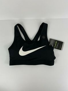 Nike SWOOSH Dri-Fit Women's Black Classic Padded Sports Bra Size XS NEW!  | eBay Nike Clothes, Padded Sports Bra, Nike Swoosh, Nike Outfits, Sports Bra Sizing, Christmas List, Dri Fit, Sports Bra, Active Wear