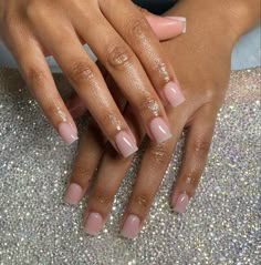 L Nails, Natural Nails Manicure, Overlay Nails, Lilac Nails, Girly Acrylic Nails, Nails Spa