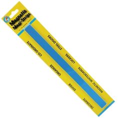 two blue and yellow tape are in a package on a white background, one is for the